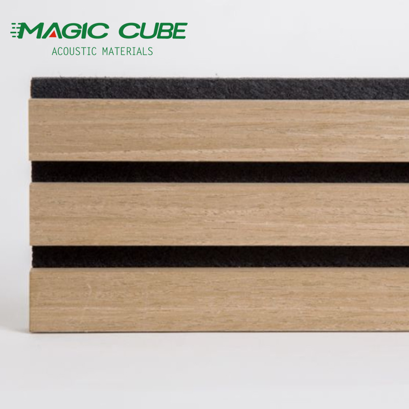 decorative slatted acoustic panel Covering MDF Wood Veneer