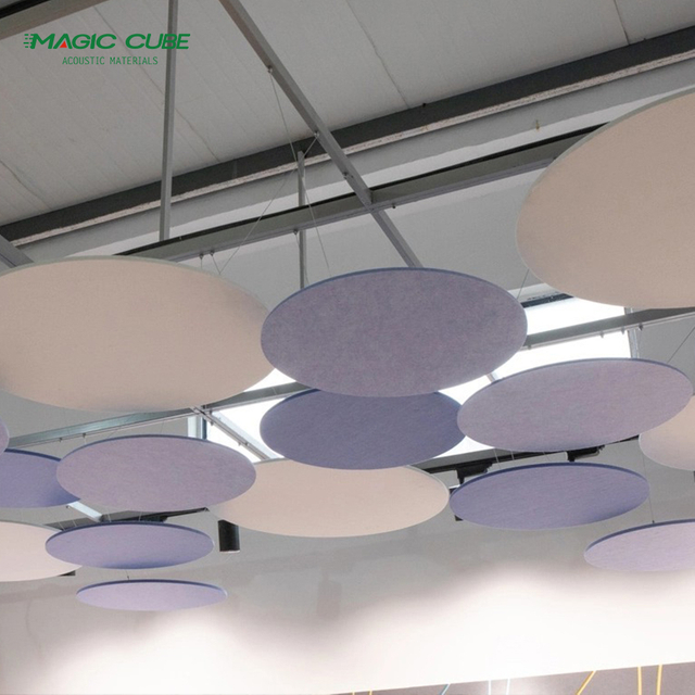 Eco Friendly Polyester Sound Felt Baffle Ceiling in Office Space