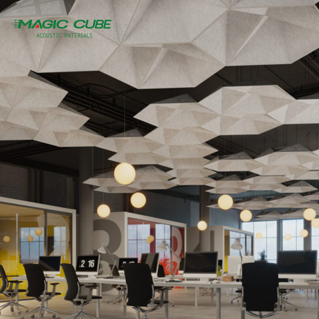 High Dendity Scratch Safe Pet Felt Ceiling Acoustic Panels