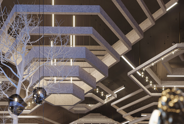 Sound Absorbing Polyester Fiber board suitable for ceiling and wall decoration