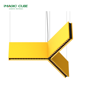 Decorative Commercial 3D Acoustic Baffle Lighting Pendant for Library