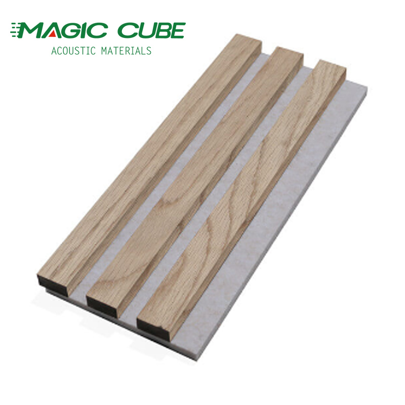 Felt Wall Cladding Interior 3 Side Wood Slat Acoustic Panel