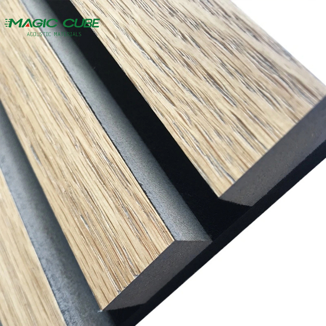 Flame Resistant Polyester Wooden Slat Panel for Meeting Rooms