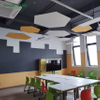 Decorative Felt Baffle Ceiling in The Office Space