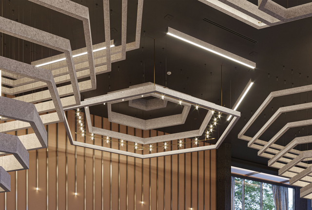 Sound Absorbing Polyester Fiber board suitable for ceiling and wall decoration