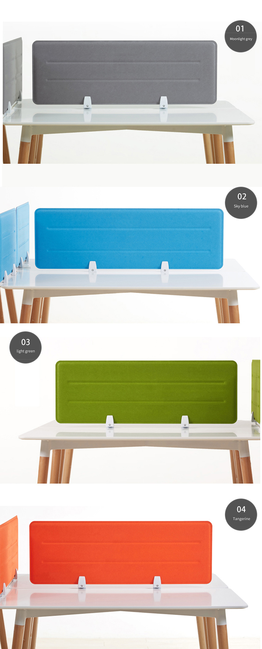Polyester Fiber Pet Acoustic desk Panels
