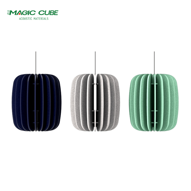 High Density Polyester Fiber Hanging PET Acoustic Lampshade 
