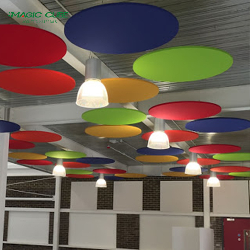 Decorative Felt Baffle Ceiling in The Office Space