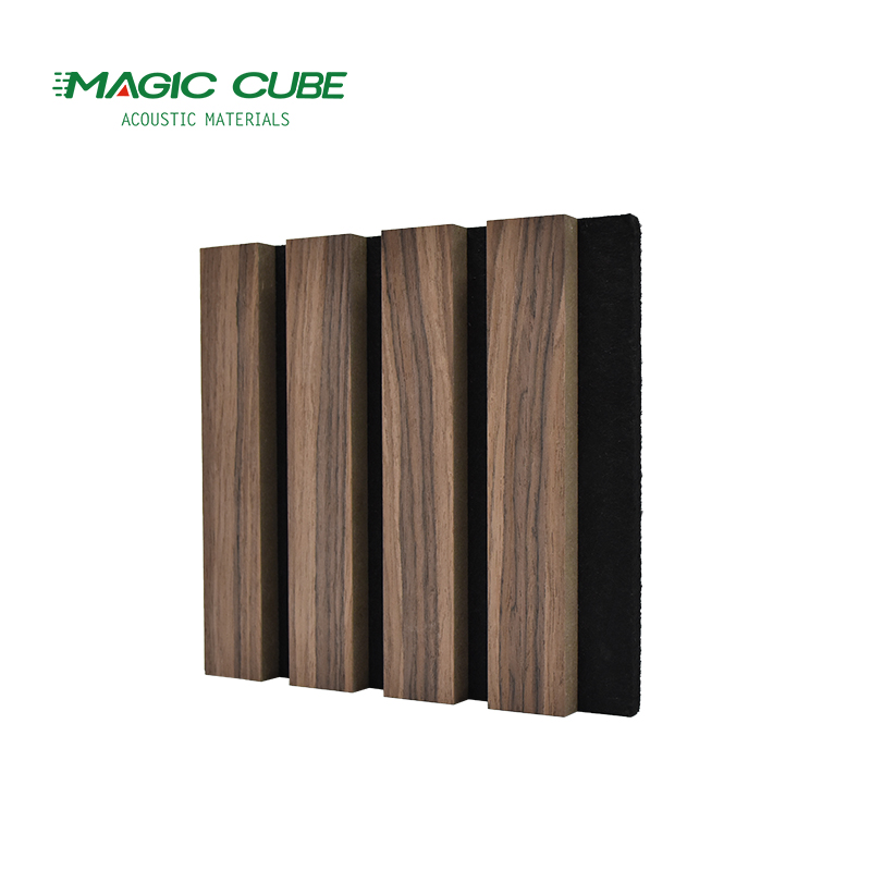 Custom Sound Proof Slatted Oak Acoustic Wall Panels