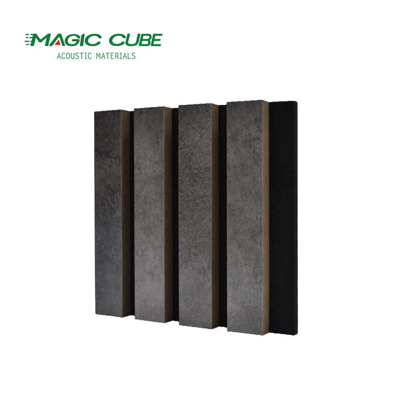Custom Sound Proof Slatted Oak Acoustic Wall Panels