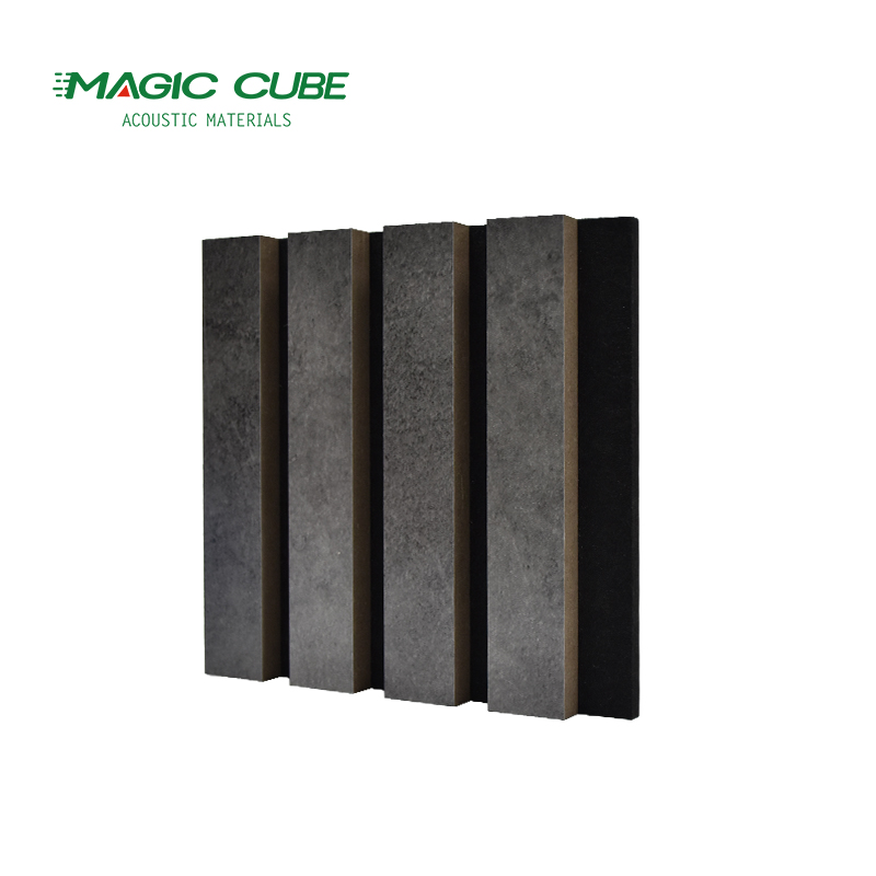 Custom Sound Proof Slatted Oak Acoustic Wall Panels