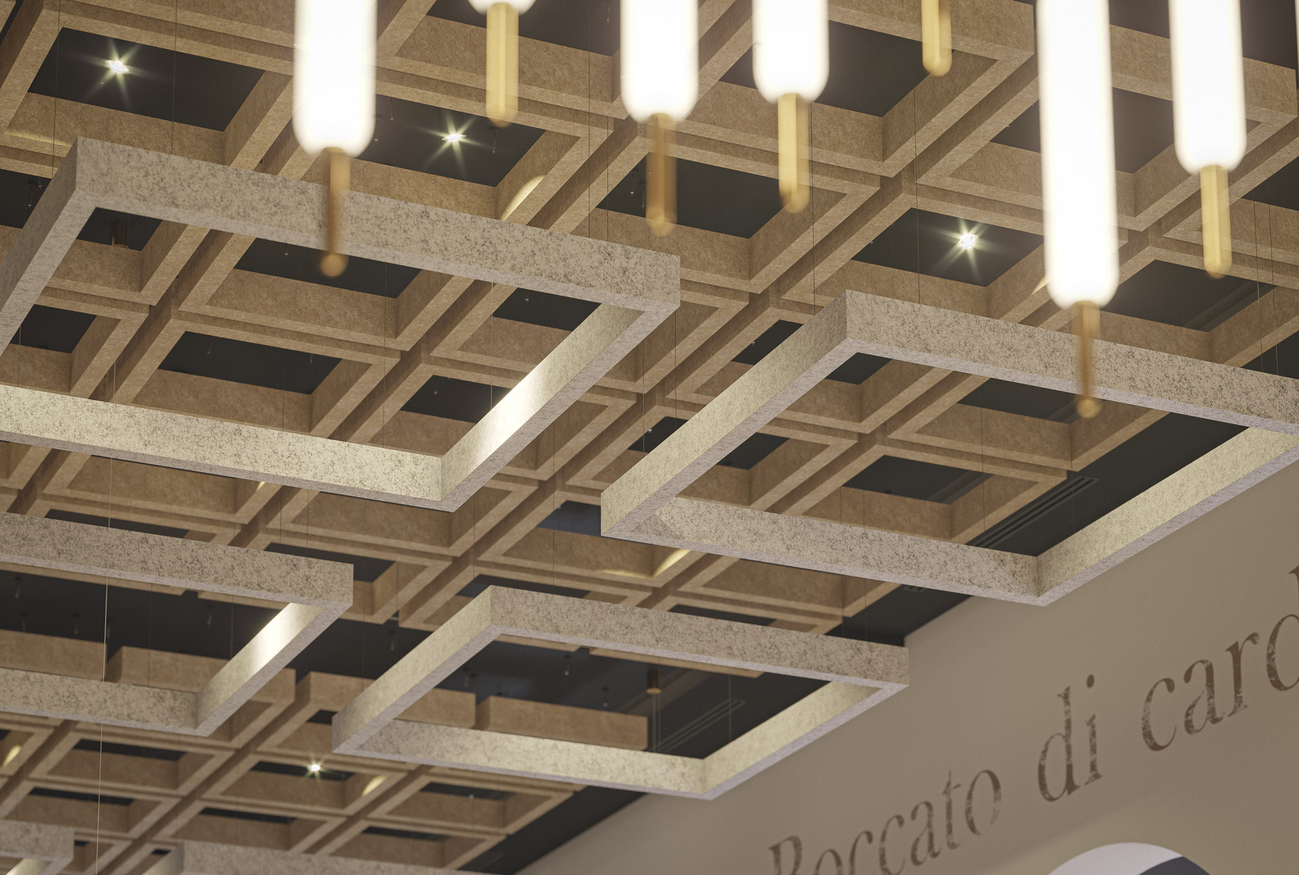 Square Acoustic Panel for Interior Ceiling