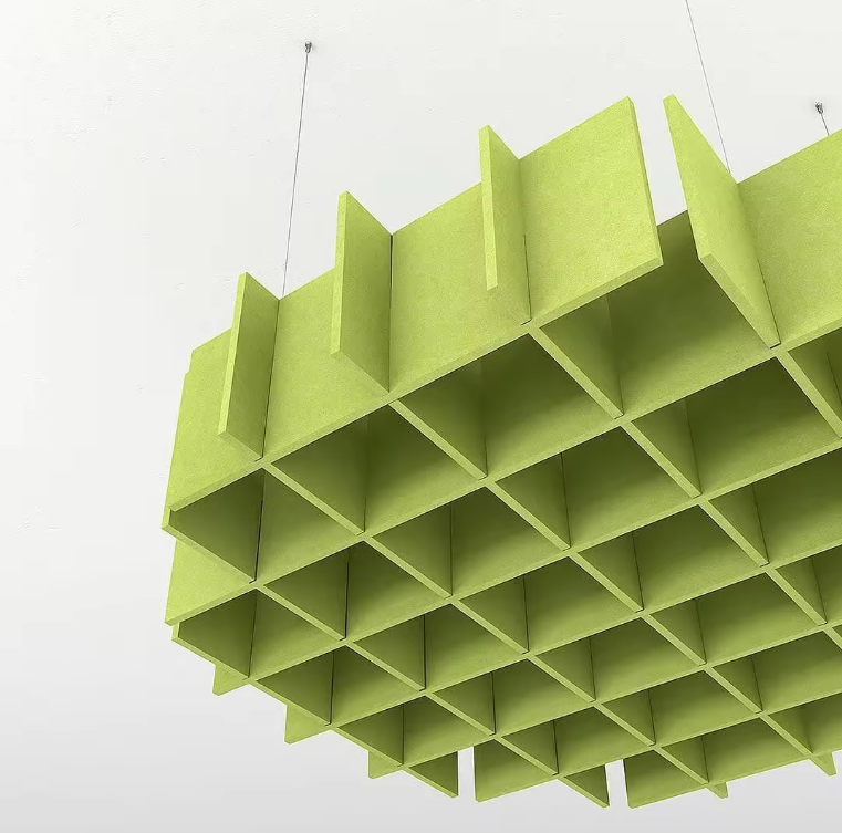 Acoustic Ceiling System 12mm Polyester Fiber Acoustic Panels Baffle